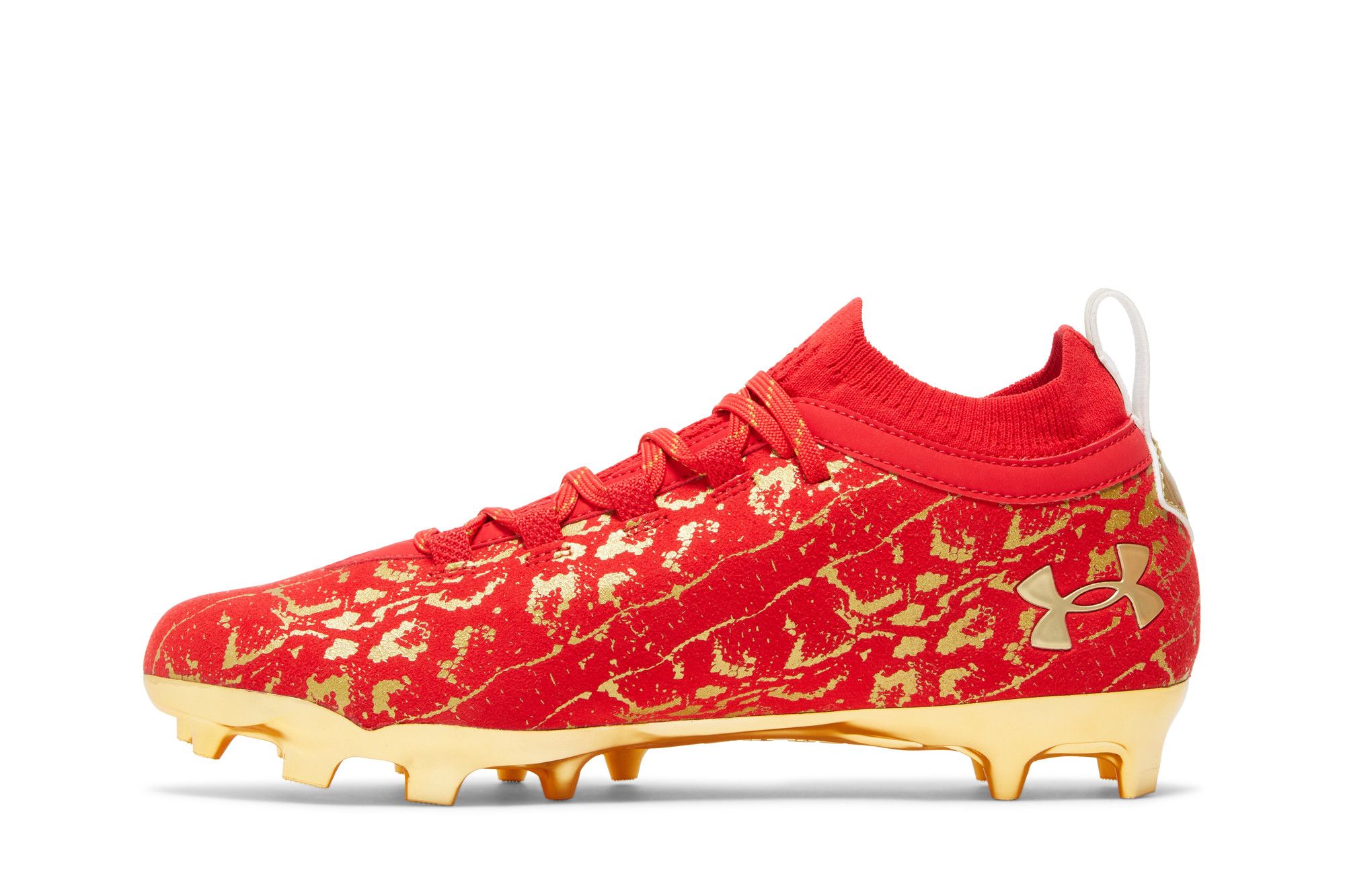 Lookbook Under Armour Spotlight LUX Suede 2.0 'Merah Emas Metalik' 3024251-600