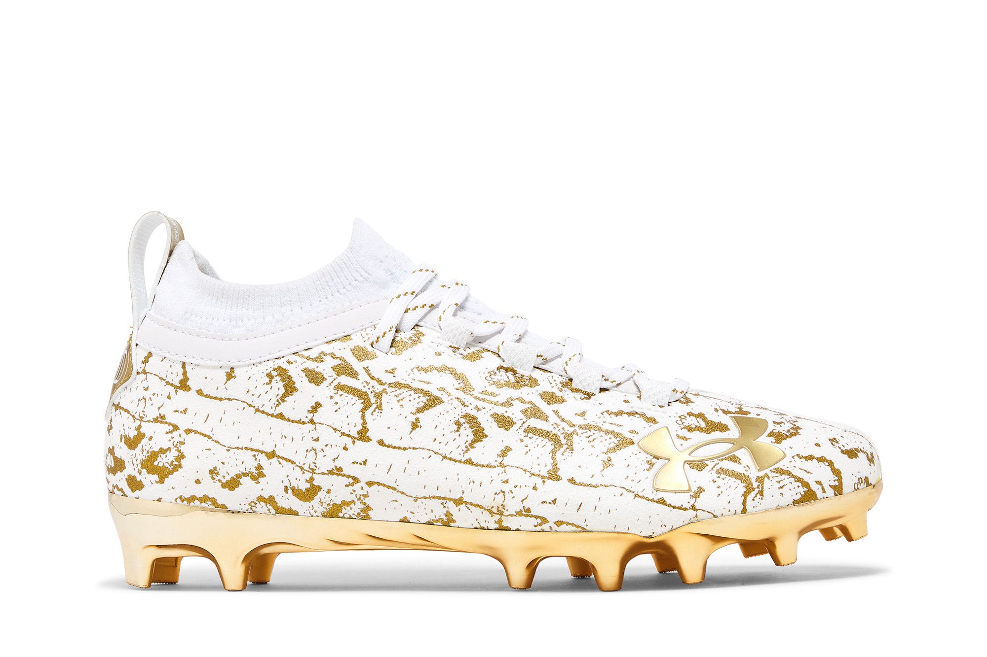 Under Armour Spotlight Lux Suede 2.0 'White Metallic Gold' 3024251-100
