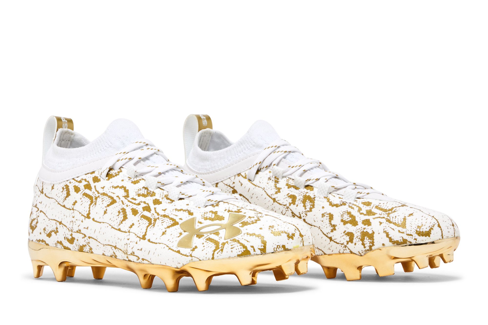 Cheap Under Armour Spotlight Lux Suede 2.0 ''Wit Metallic Goud'' 3024251-100