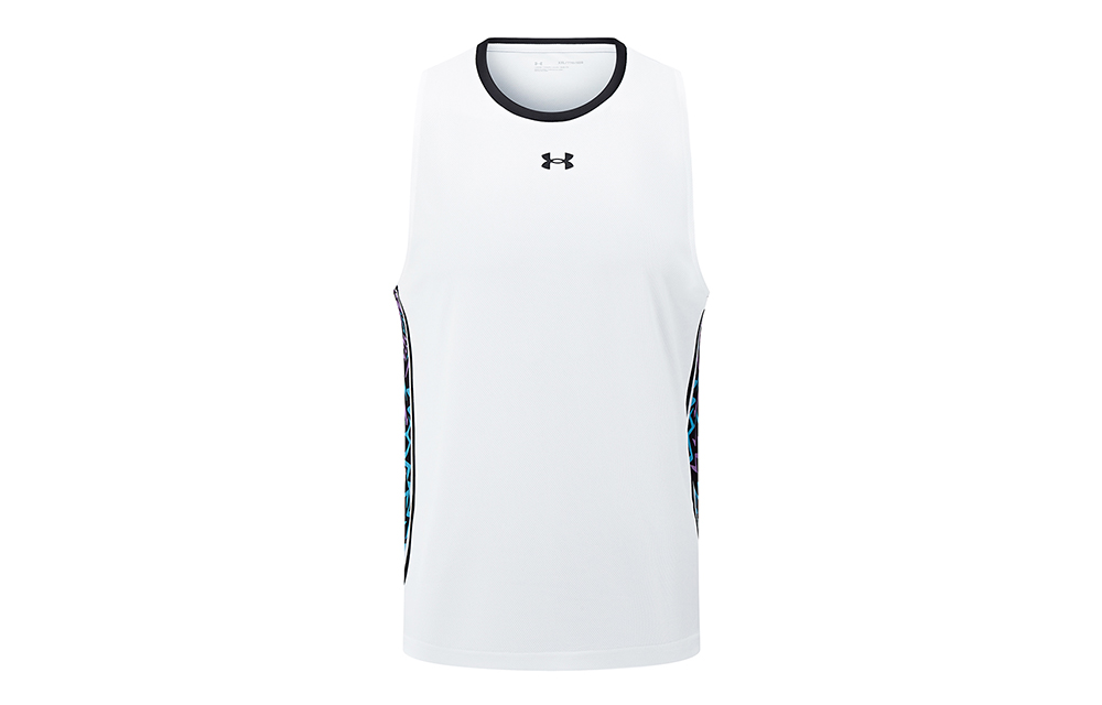 Under Armour SS24 White Quick-Dry Breathable Sleeveless Tank Unisex Fitness Wear 24500111-100