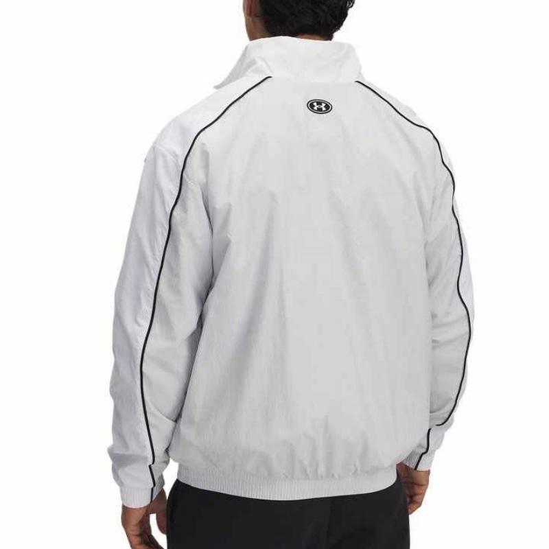 Purchase Under Armour SS25 白色極簡立領寬鬆運動外套 1390287-100