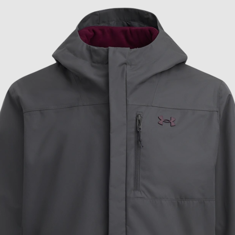 Shop Under Armour Storm 2.0 Chaqueta Gris 3 en 1 con Capucha y Cierre Casual. 1371585-025