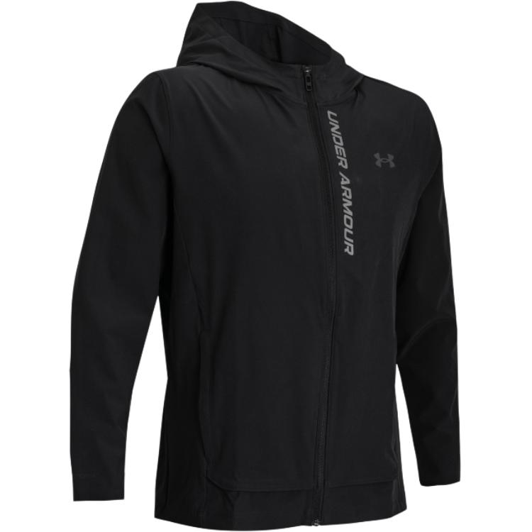 Under Armour Storm Black Logo Print Hoodie Running Jacket 1376794-002