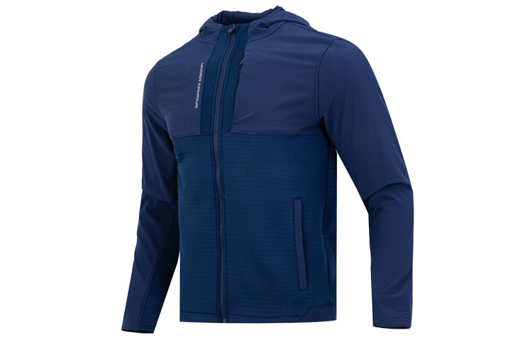 Under Armour Storm Daytona FZ Blue Hooded Jacket Casual Warm Outerwear 1373412-408