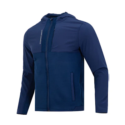 Under Armour Storm Daytona FZ Blue Hooded Jacket Casual Warm Outerwear 1373412-408