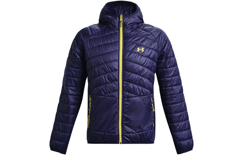 Under Armour Storm FW22 Purple Logo Print Zip Hoodie Jacket for Men 1375447-558