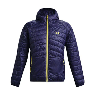 Under Armour Storm FW22 Purple Logo Print Zip Hoodie Jacket for Men 1375447-558