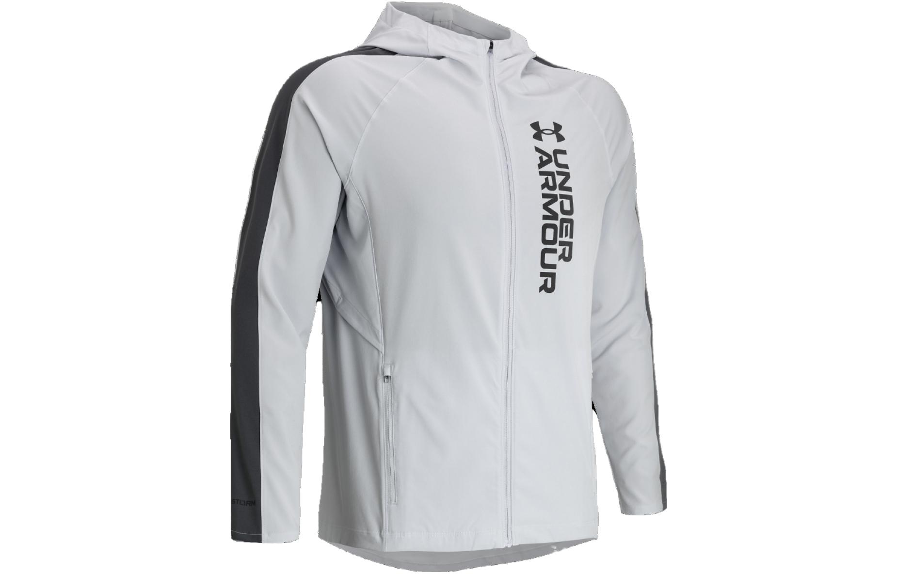 Under Armour Storm Out The Storm Letter Print Colorblock Outdoor Jacket Men 1377486-014