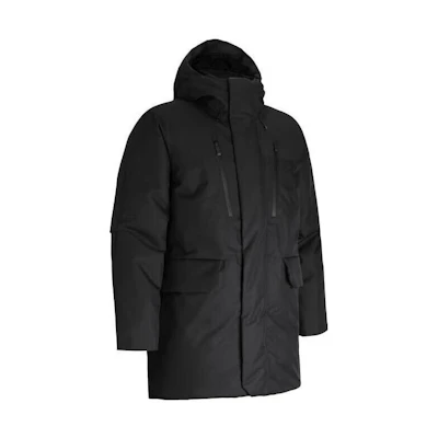 Under Armour Stormproof Black Mid-Length Hooded Puffer Jacket. 1378827-001