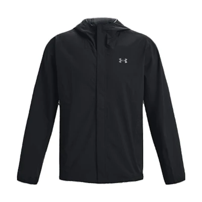 Under Armour Stormproof Black Logo Print Zip-Up Hoodie Jacket for Men 1376066-001