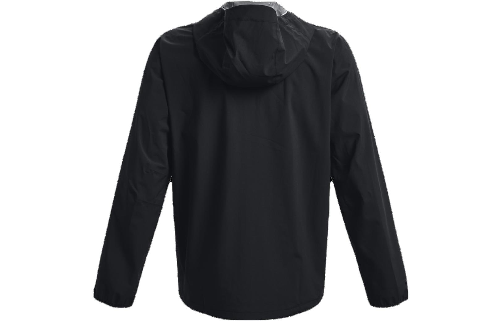Under Armour Stormproof Black Logo Print Zip-Up Hoodie Jacket for Men 1376066-001 圖 3