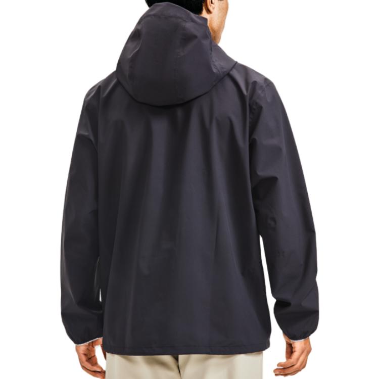 Under Armour Stormproof Black Logo Print Zip-Up Hoodie Jacket for Men 1376066-001 圖 5