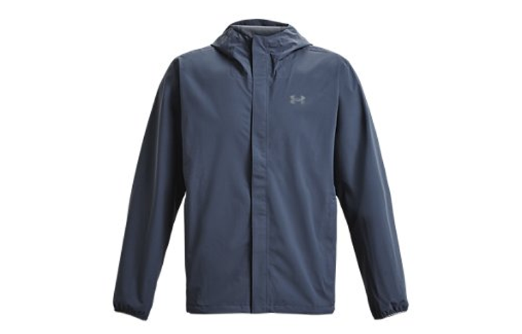 Under Armour Stormproof Logo Print Zip Jacket - Grey 1376066-044