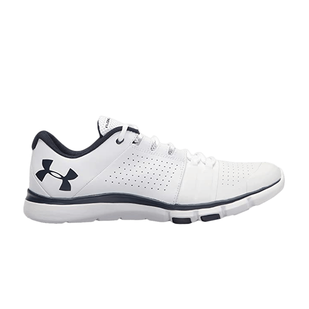 Buy Under Armour Strive 7 皮革款 '白色午夜海軍藍' 3000335-100