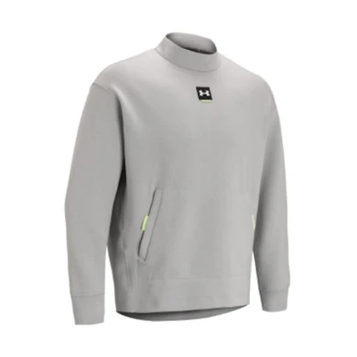 Under Armour Summit Grey Vintage Zip Pullover with Logo and Pockets 1373799-592