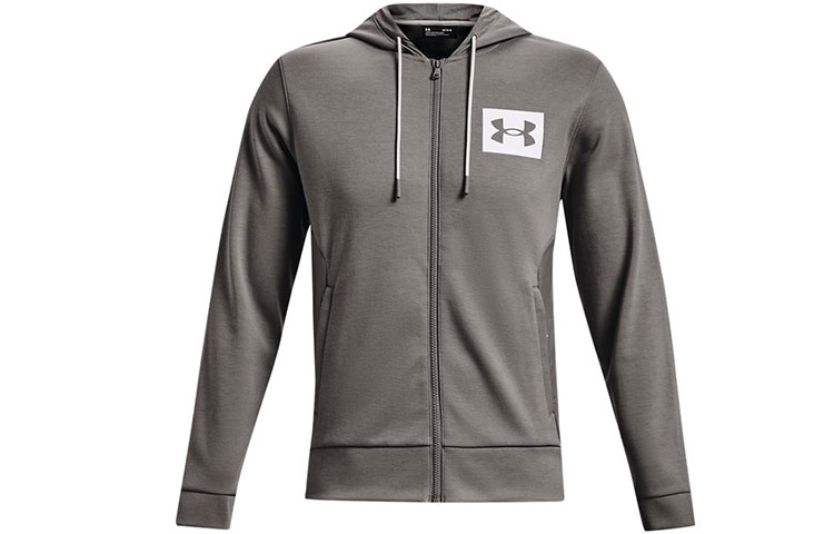 Under Armour Summit Logo Knit Training Hoodie Dark Wolf Gray 1366232-066