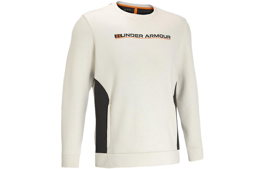 Under Armour Summit Series Colorblock Vintage Knit Pullover Sweatshirt Beige Mens 1370417-279