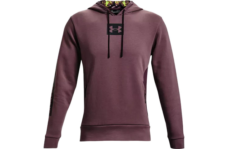 Under Armour Summit Training Knit Pullover Hoodie Grey Purple 1366221-554