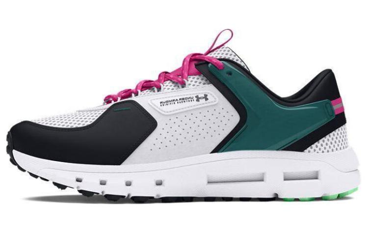 Under Armour Summit Trek Low Running Shoes White/Black/Green 3028345-102