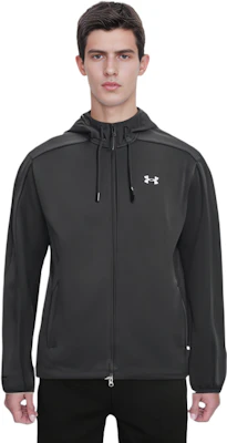 Under Armour Swacket Black Waterproof Full-Zip Hoodie Jacket 1378824-001 Sizing Under Armour Swacket Black Waterproof Full-Zip Hoodie Jacket 1378824-001