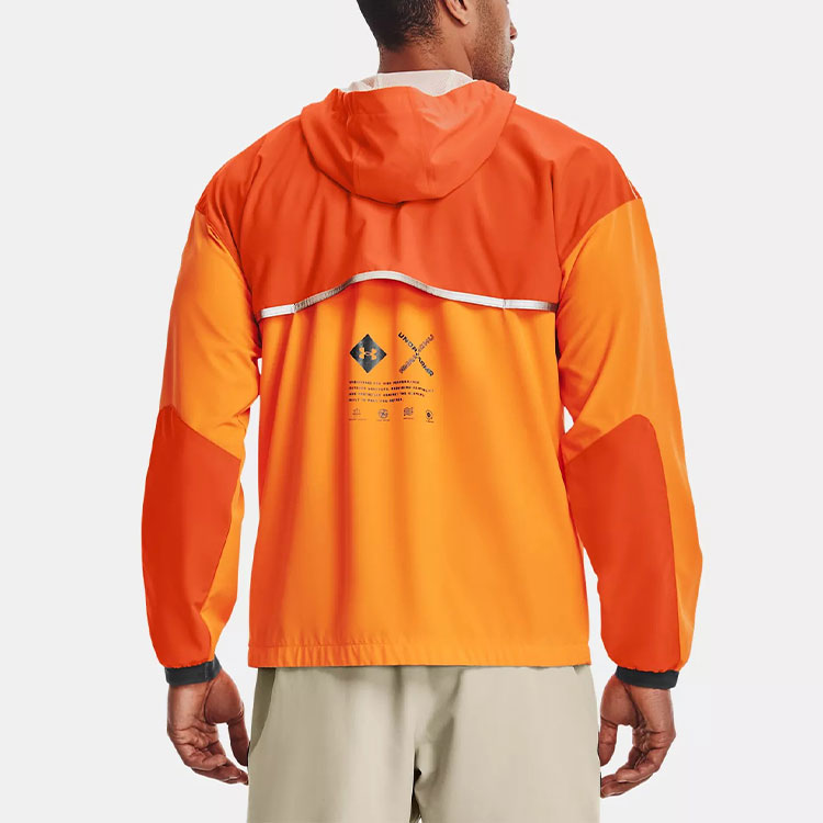 Details for Under Armour Terrain Anorak Half-Zip Training Sweatshirt Orange Men’s 1370507-825