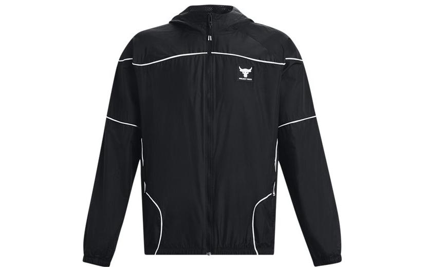 Under Armour The Rock Colorblock Logo Training Jacket  Black. 1378587-001