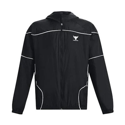 Under Armour The Rock Colorblock Logo Training Jacket Black. 1378587-001