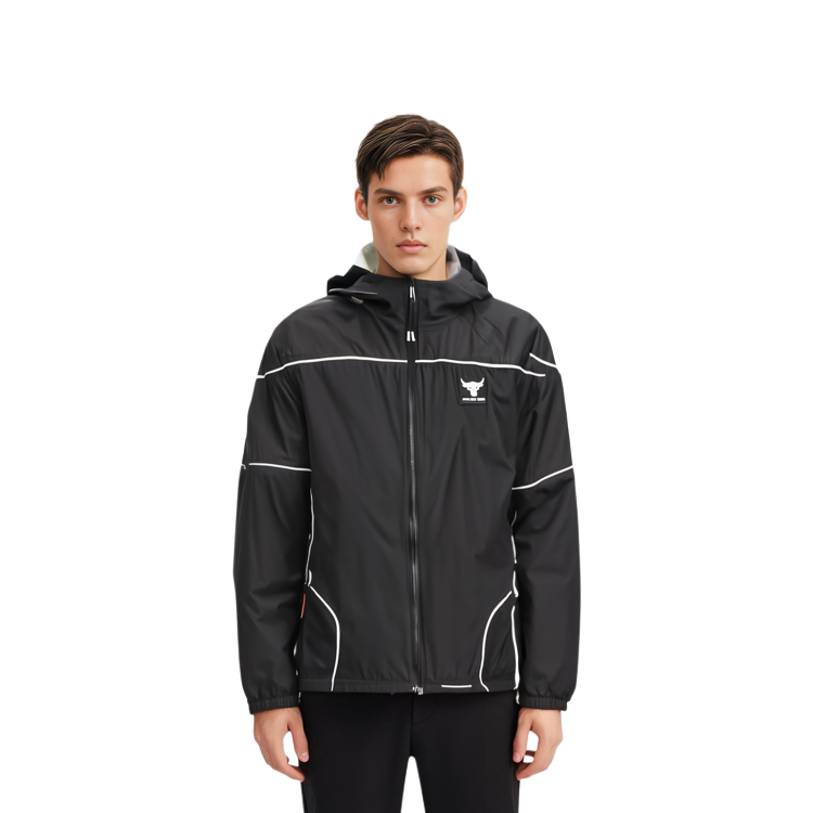 Sizing Under Armour The Rock Jaket Training Logo Colorblock Hitam. 1378587-001