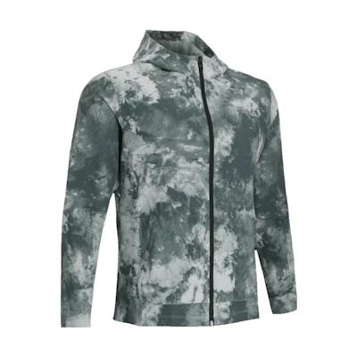 Under Armour Tie-Dye Print Zip Hooded Jacket in Harbor Blue 1379012-465
