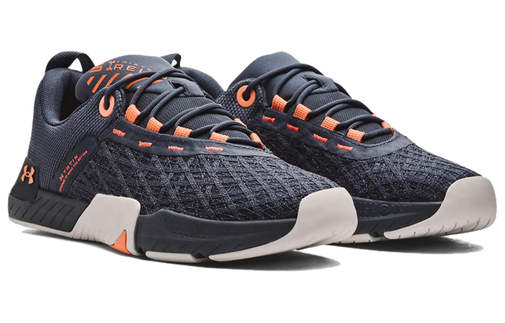 Lookbook Under Armour TriBase Reign 5 ''Downpour Grey After Burn'' Grijs Rood Sneakers 3026021-400