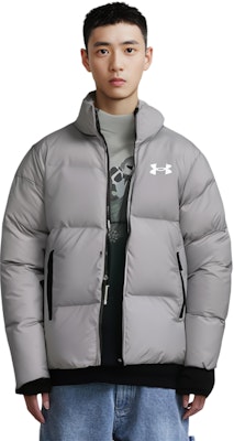 Under Armour UA Jaket Abu-Abu - Solid Color, Hangat & Gaya Santai. 1375449-558 1