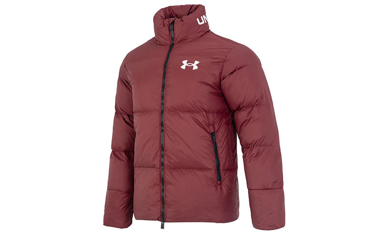Order Under Armour UA Jaket Hangat Kasual Olahraga Warna Solid - Maroon. 1375449-690