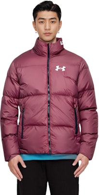 Under Armour UA Jaket Hangat Kasual Olahraga Warna Solid - Maroon. 1375449-690 1