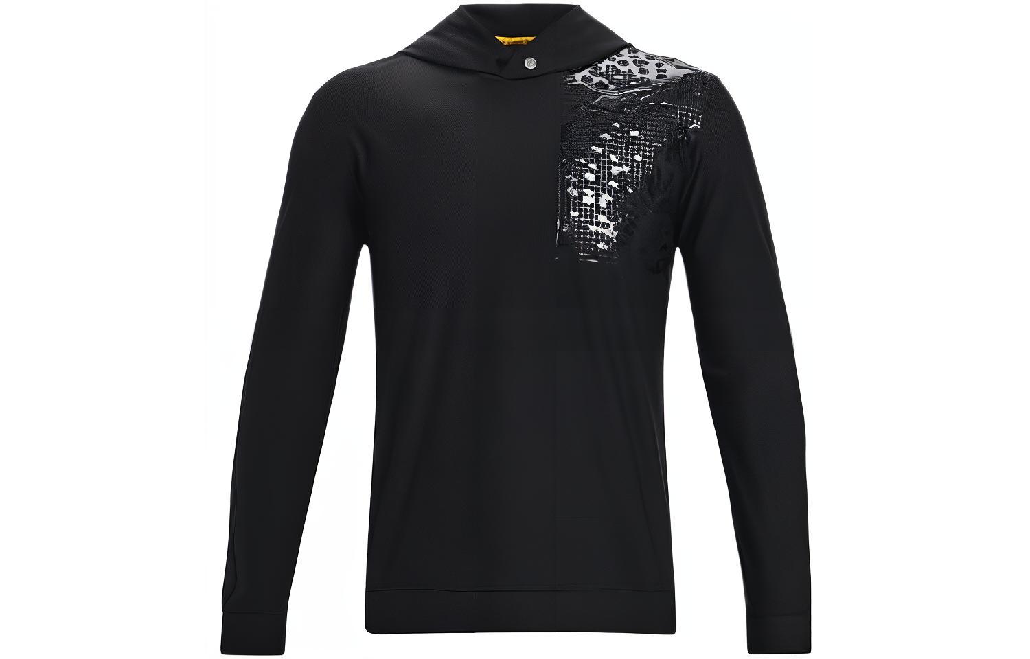 Under Armour UA Abstract Graphic Pullover Hoodie Black Long Sleeve 1373680-001