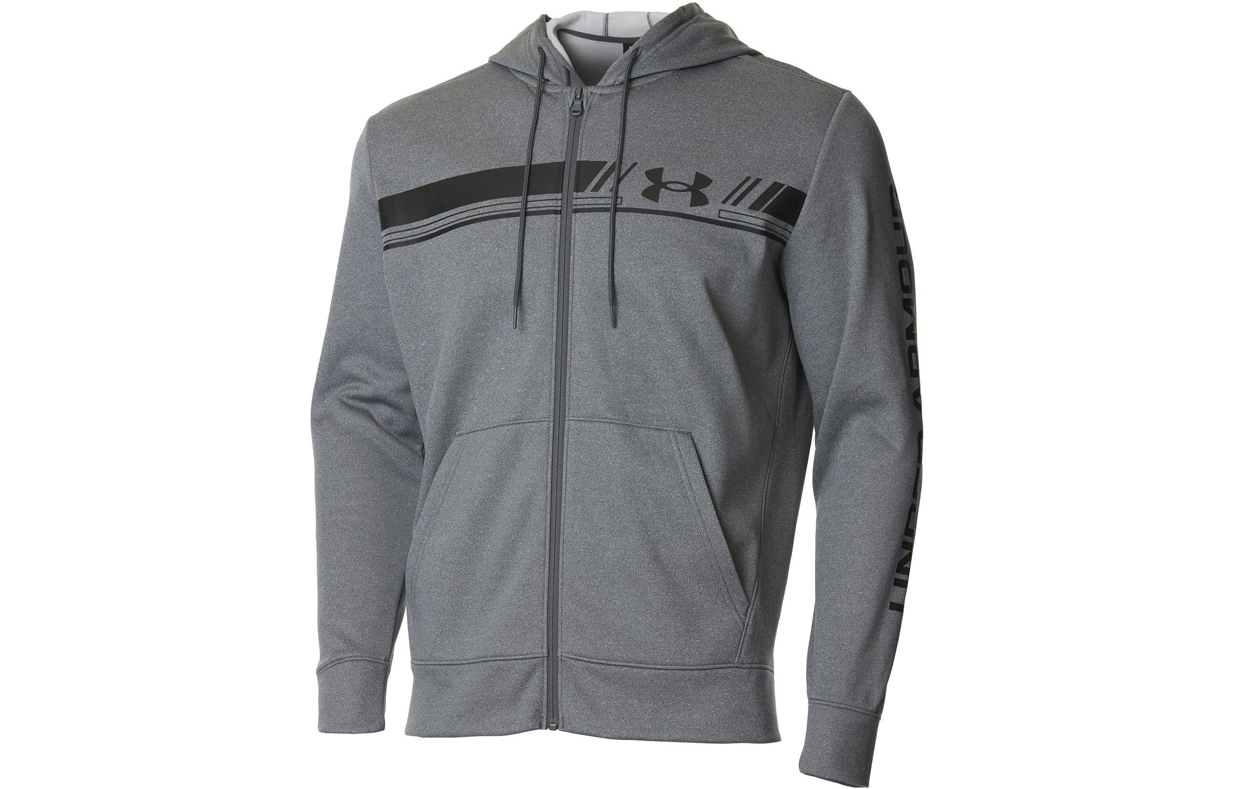 Under Armour UA Anti-Theft Logo Full-Zip Hoodie Jacket Grey 1375509-012