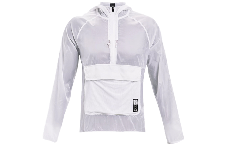 Under Armour UA Anywhere Half-Zip Running Anorak Jacket White 1361500-100