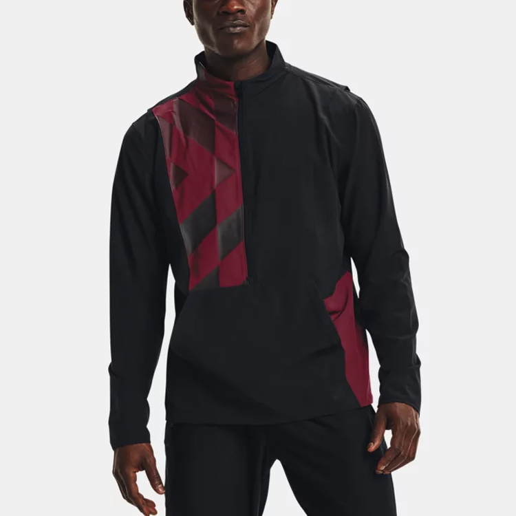 Shop Under Armour UA Anywhere Logo Print Breathable Running Jacket Black 1366508-001