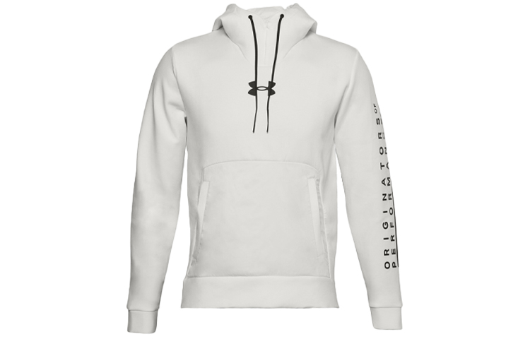 Under Armour UA Apollo Sportstyle Printed Woven Hoodie White 1360730-112
