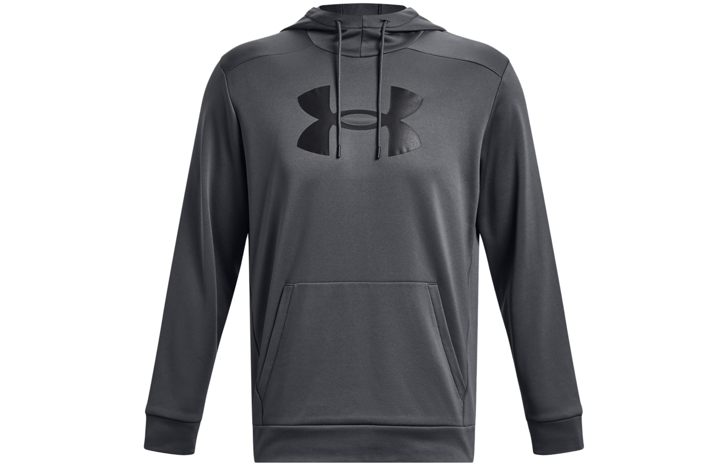 Under Armour UA Armour Fleece® Logo Hoodie Grey Pullover Sweatshirt 1379743-012