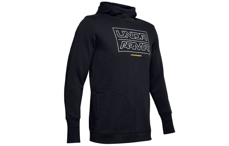 Under Armour UA Baseline Fleece Logo Basketball Hoodie Black 1343007-002