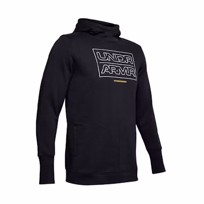 Under Armour UA Baseline Fleece Logo Basketball Hoodie Black 1343007-002