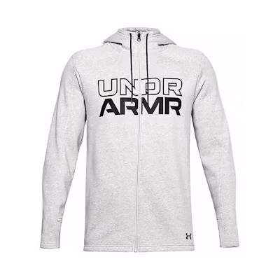 Under Armour UA Baseline Logo Basketball Hoodie Jacket Light Grey 1356873-011