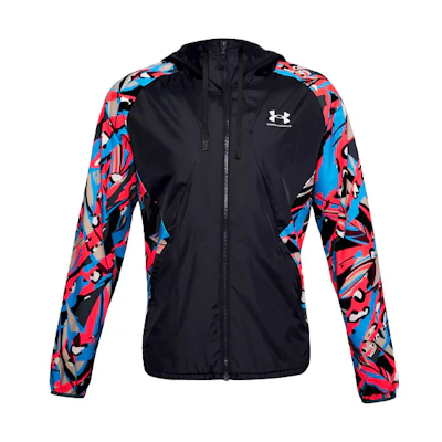 Under Armour UA Black Breathable Stretch Woven Zip Hoodie Jacket 1357135-001