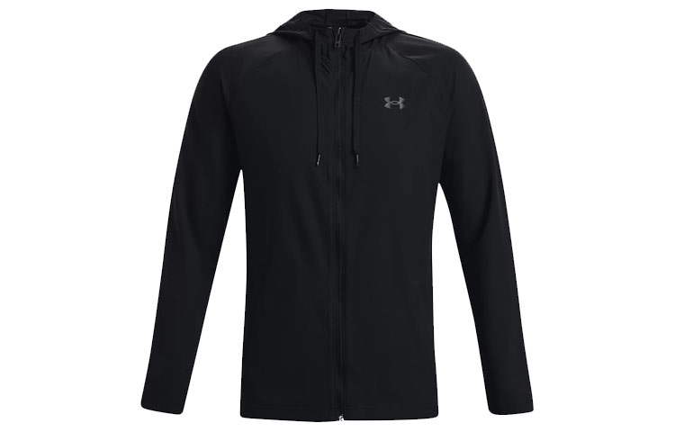 Under Armour UA Black Logo Hoodie Jacket - Sun Protection, Casual Sportswear 1370499-001