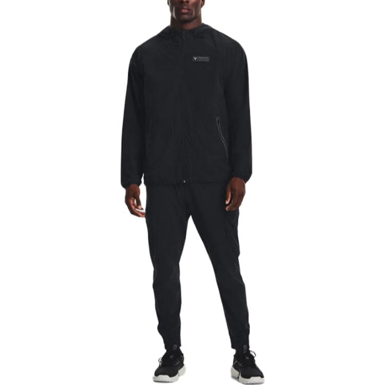 Shop Under Armour UA Black Water-Resistant Breathable Full-Zip Hoodie Jacket 1377425-001