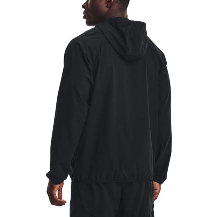 Details for Under Armour UA Black Water-Resistant Breathable Full-Zip Hoodie Jacket 1377425-001