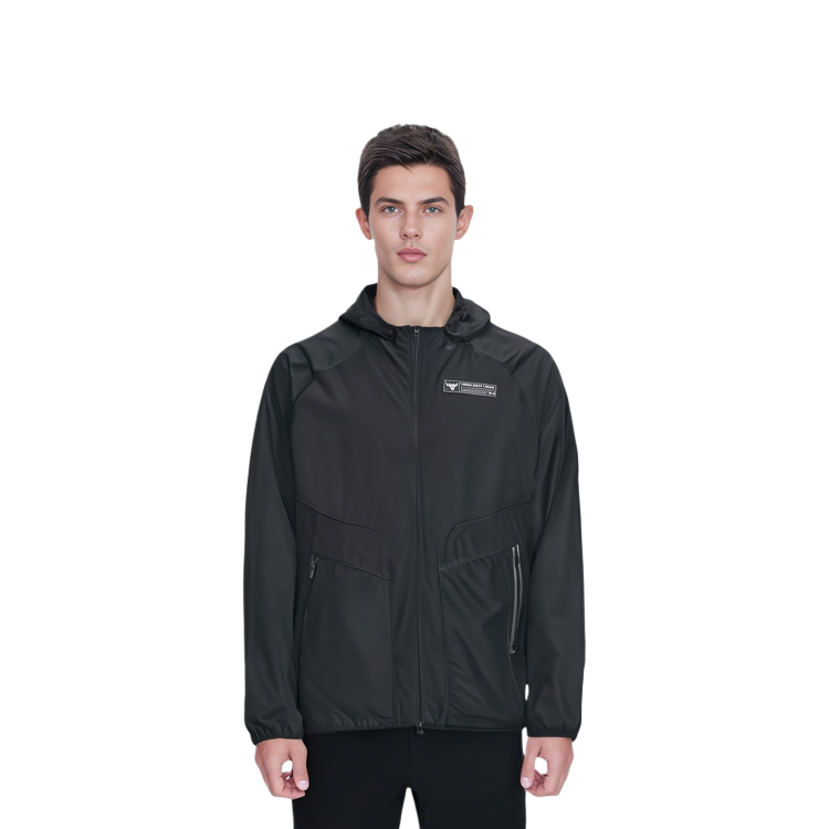 Sizing Under Armour UA Black Water-Resistant Breathable Full-Zip Hoodie Jacket 1377425-001