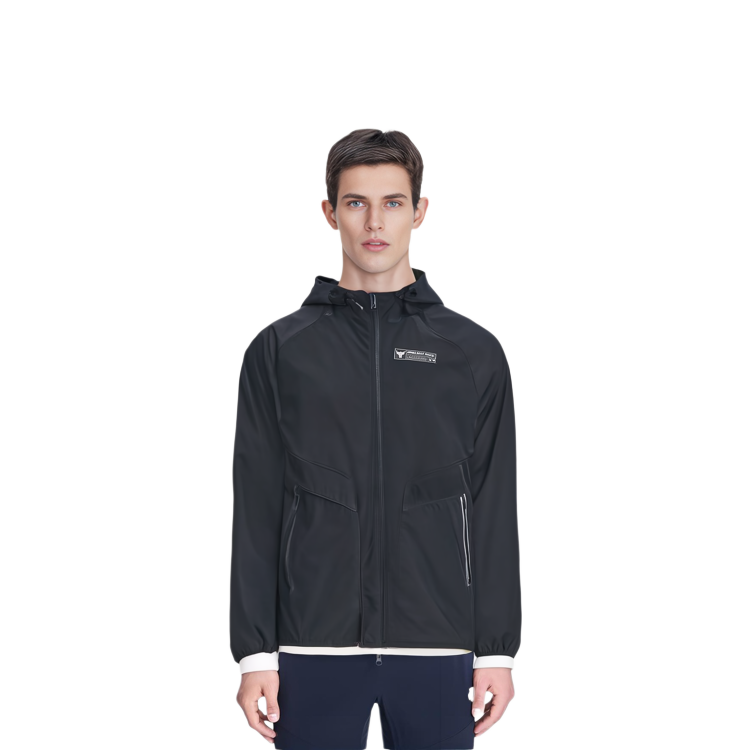 Cheap Under Armour UA Black Water-Resistant Breathable Full-Zip Hoodie Jacket 1377425-001