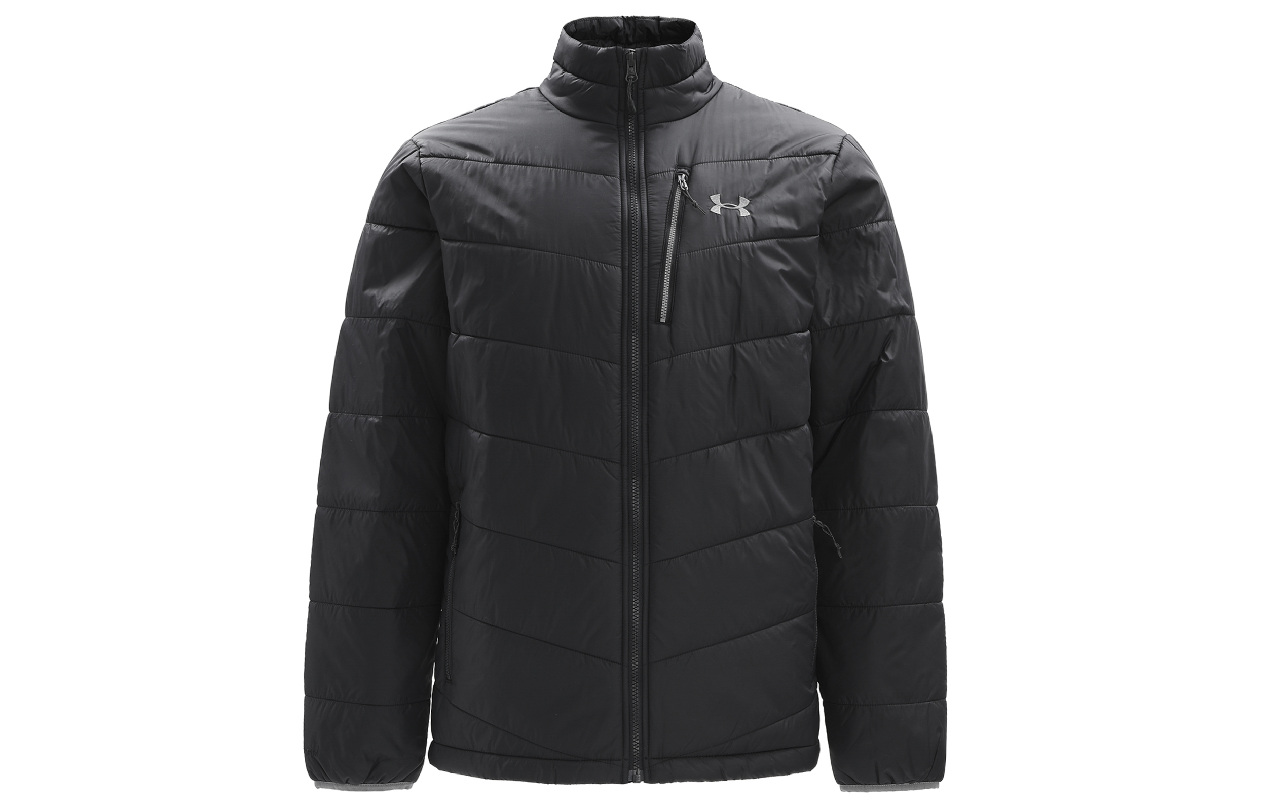 Under Armour UA Black Windproof Warm Stand Collar Slim Jacket 1321437-001