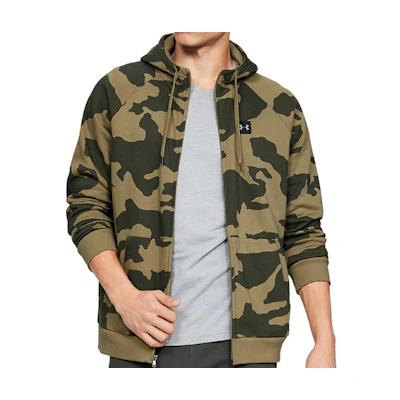 Under Armour UA Camo Hoodie Zip-Up Jacket Outpost Green 1329748-331